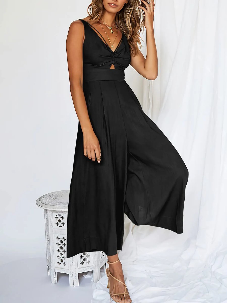 ESTELLA™️ V-Neck High-Waist Jumpsuit