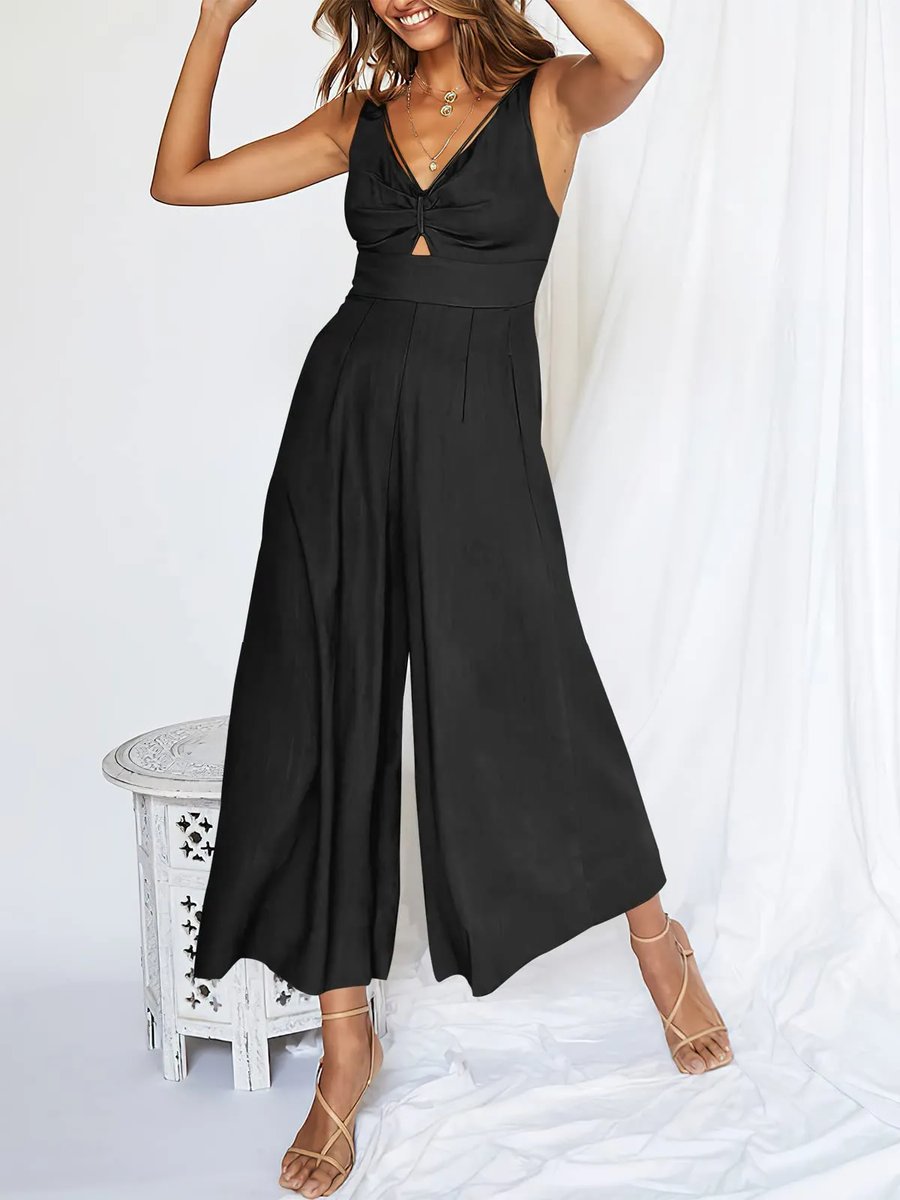 ESTELLA™️ V-Neck High-Waist Jumpsuit