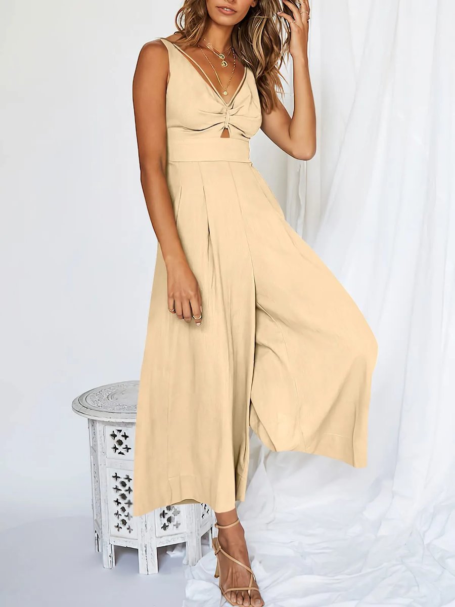 ESTELLA™️ V-Neck High Waist Jumpsuit